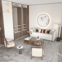 新中式售楼处部洽谈沙发组合轻奢样板房酒店大堂接待卡座家具工厂