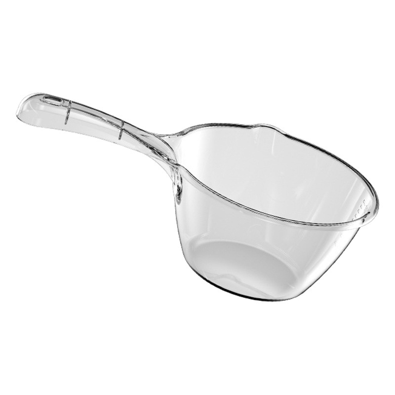 Household kitchen drop-resistant water spoon thickened thick long handle plastic large creative transparent spoon washing spoon