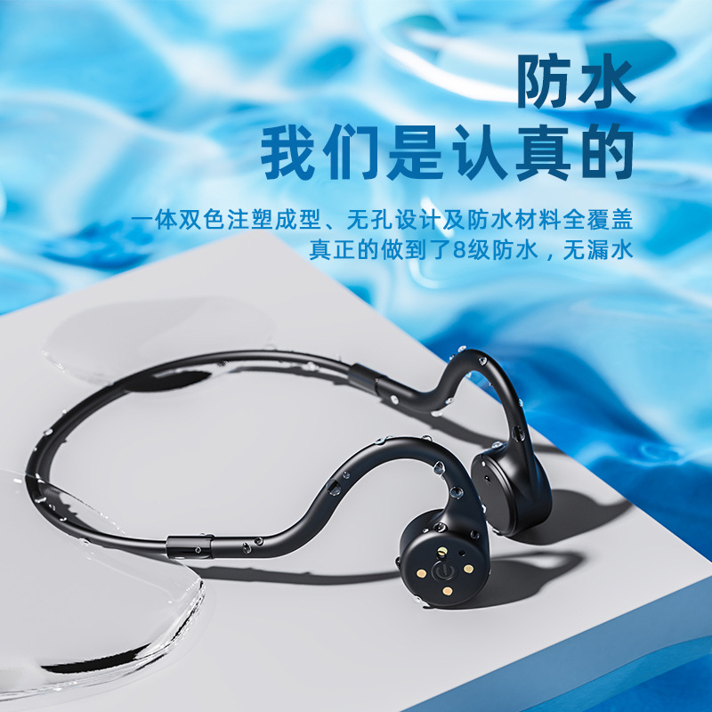 Explosión transfronteriza música a prueba de agua reducción de ruido Real auriculares inalámbricos tapones para los oídos succión magnética de carga de conducción ósea auriculares Bluetooth