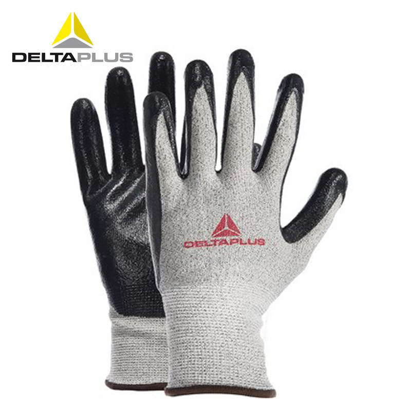 代尔塔 202043 半丁腈涂层防切割手套 耐磨防滑耐油搬运劳保手套