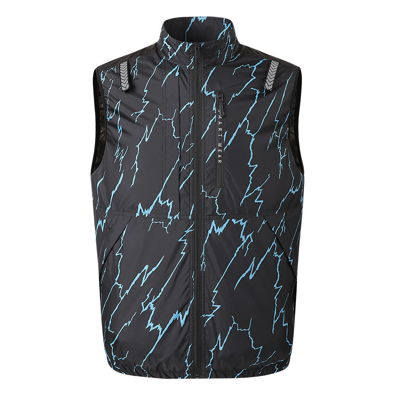 Ropa de aire acondicionado de verano con ventilador de los hombres ropa de trabajo manga corta sitio de construcción carga refrigeración soldador Protección Laboral ropa de los hombres