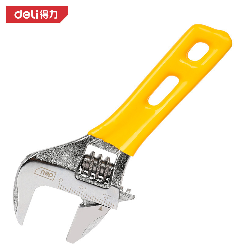正品 得力DL120115 活动扳手大口活络扳手活开口扳手4.5英寸工具