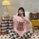 Explosions Southeast Asian foreign trade pajamas factory wholesale cartoon summer pajamas women's short sleeve shorts three-piece suit