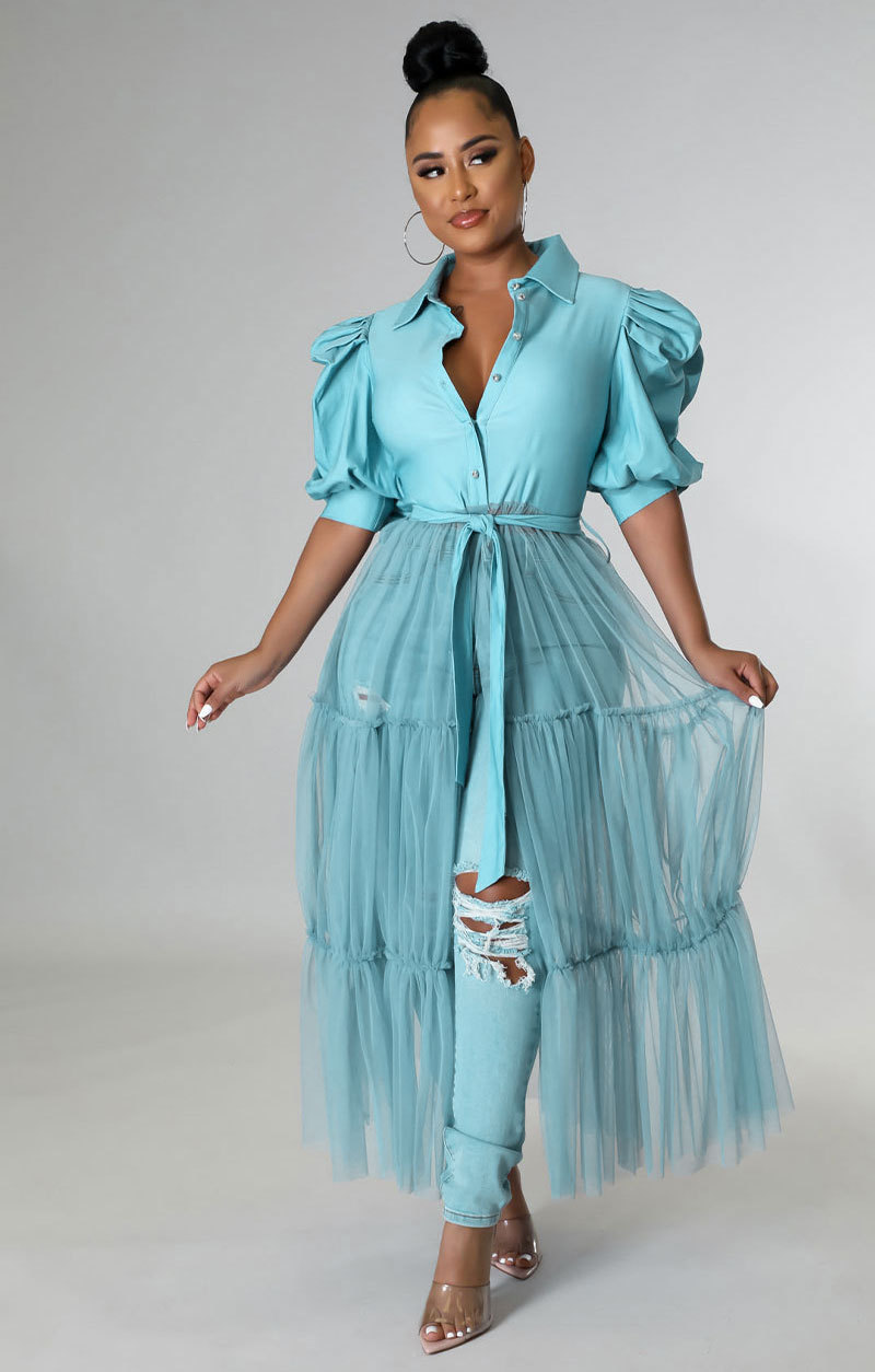 Plus Size Fashion Damen Kurzarmhemd Lässiger Sommer display picture 2