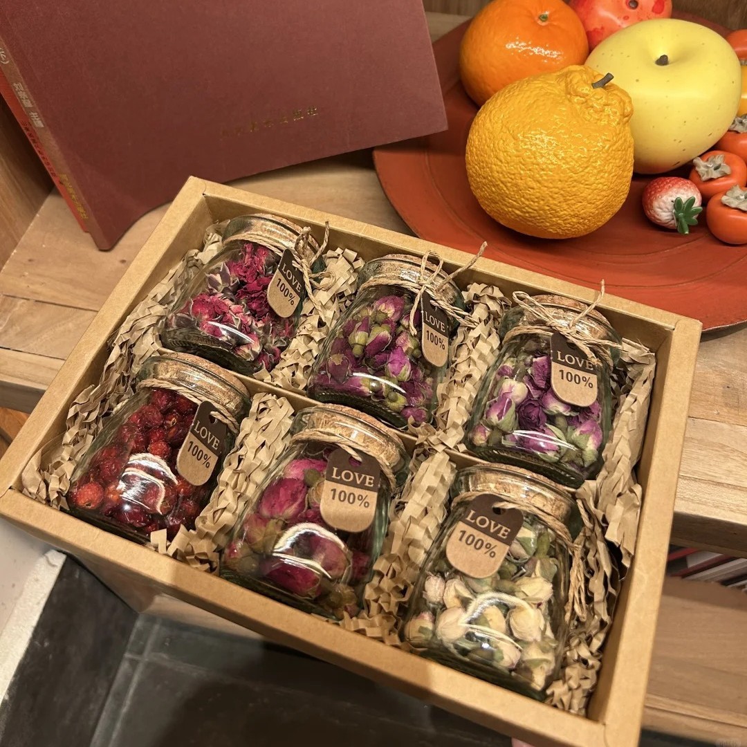 【伴手礼玻璃瓶】花草茶200ml手信节日礼品结婚回礼开业商务赠品
