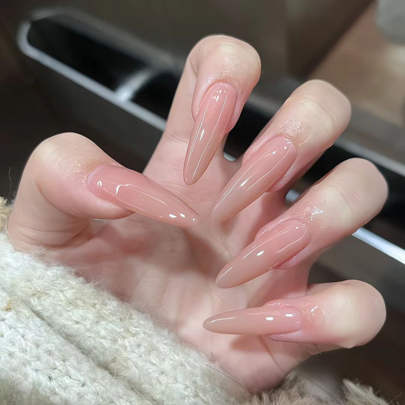 Handmade Pure Desire Xuanxuan Style Nude Color Kanroji Manicure Wearable Nails Whitening Advanced Simple Versatile Detachable Handmade Pure Desire Xuanxuan Style Nude Color Kanroji Manicure Wearable Nails Whitening Advanced Simple Versatile Detachable