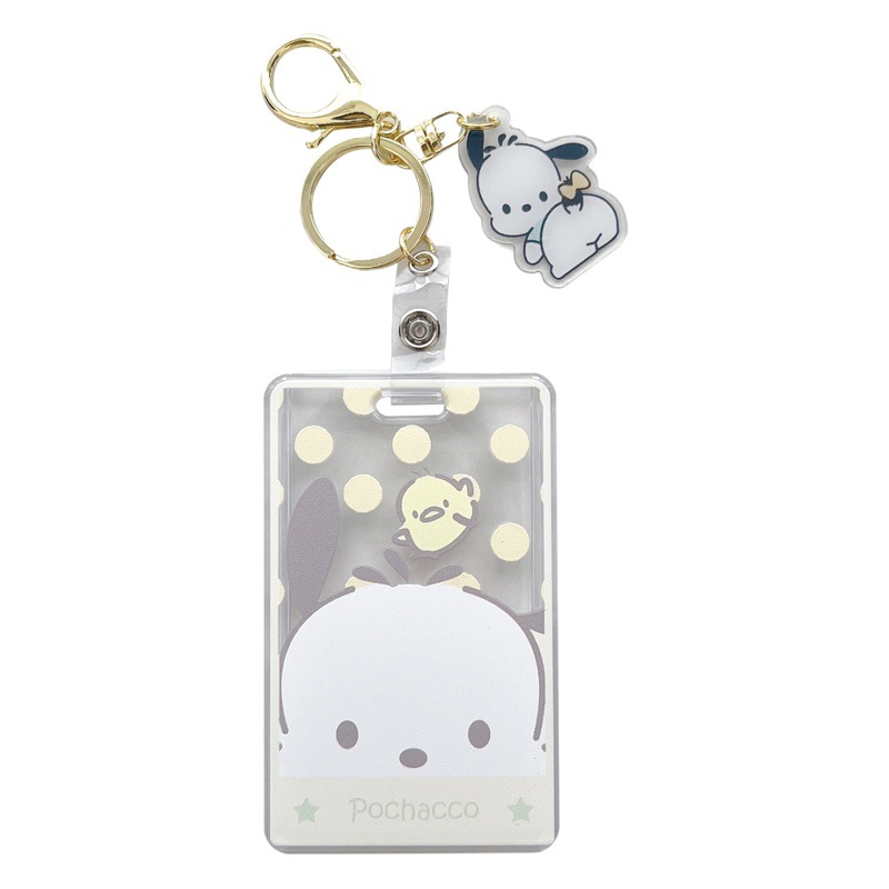 Yangchengtong Subway bus tarjeta coolomi estudiante mochila colgante Gran cabeza lindo titular de la tarjeta de dibujos animados acrílico transparente