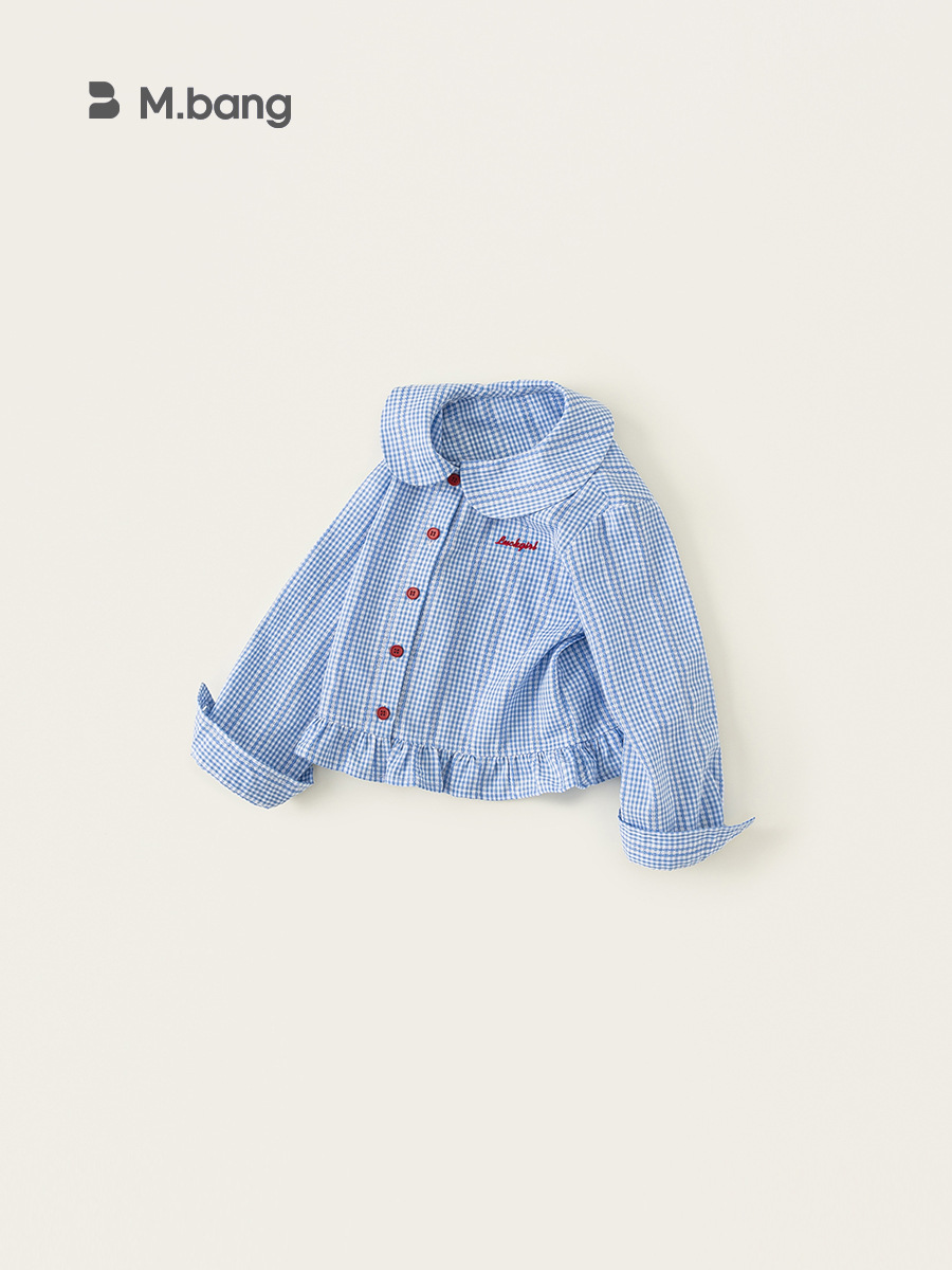 Youbao ropa para niños niñas primavera nuevo idílico bordado chaqueta camisa de chicas camisa de encaje con solapa