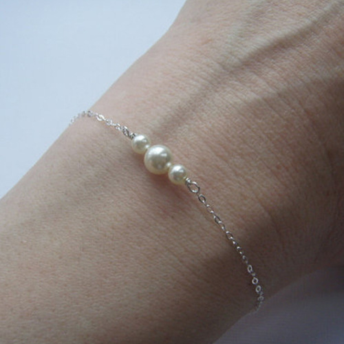 European and American cross-border new product, temperament fashion, micro-white pearl matte surface bracelet, women's Mother's Day gift jewelry