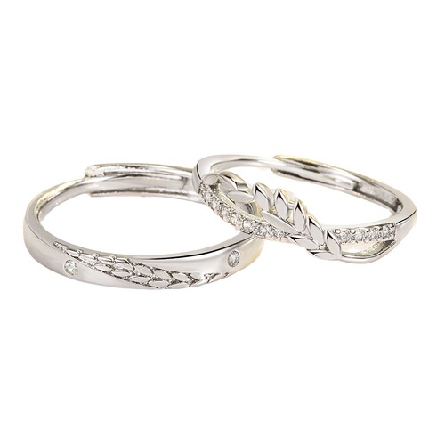 New Mai Xiang happy couple ring men and women open ring fashion creative wheat ear couple ring