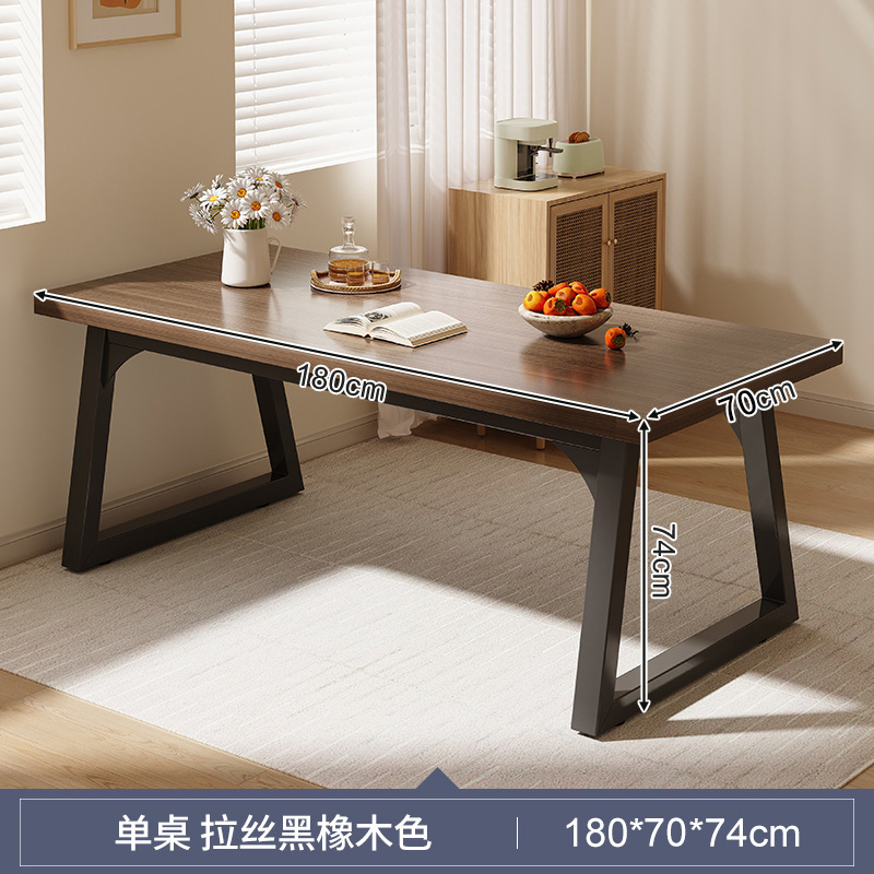 Mesa de comedor para uso doméstico, apartamento pequeño, mesa de madera maciza, casa de alquiler simple, sala de estar, mesa de comedor, mesa rectangular para 4-6 personas, combinación de mesa y silla