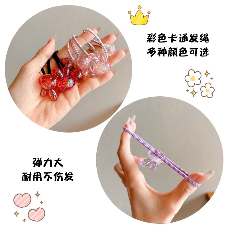 Banda de goma de dopamina para niños lindos joyas de cabello anillo de cabello de cabello para niñas coloridas pequeñas bandas de goma para niños lindos joyas de cabello