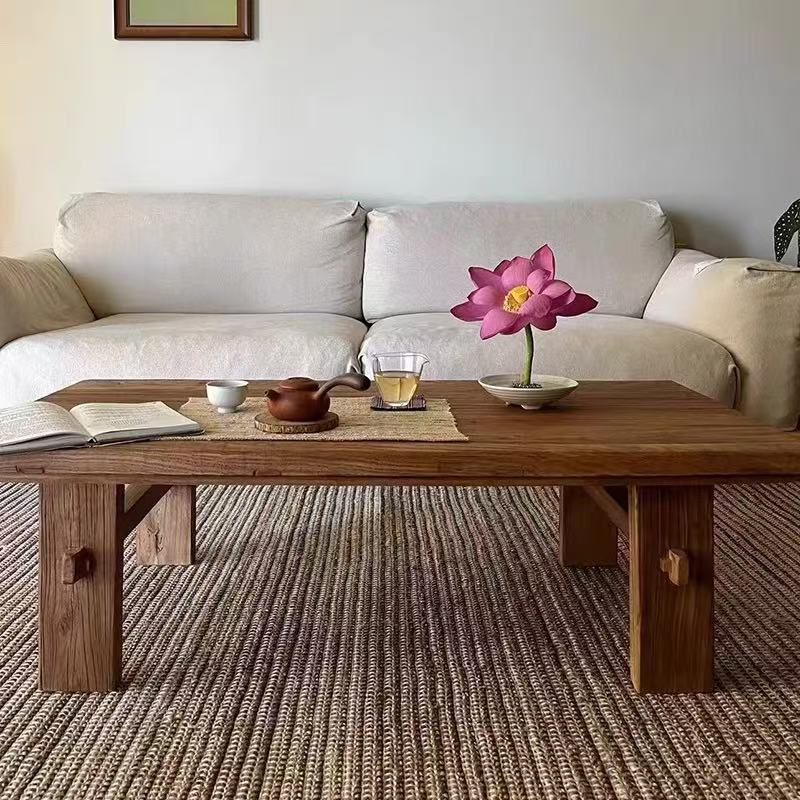 일본식 홈 거실 작은 커피 테이블 솔리드 우드 간단한 베이 창 다다미 커피 테이블