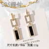 Fresh silver needle, trend long earrings, zirconium, silver 925 sample, Japanese and Korean, diamond encrusted