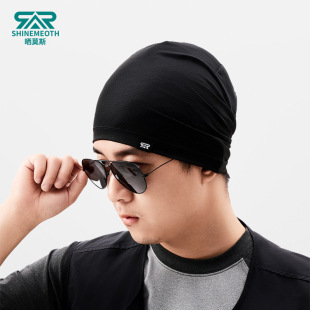 Sun Moss Ice Silk Outdoor Sun Protection Hat Baotou Heap Cold Hat Sports Breathable Nightcap Bare Sunshade Sweat Absorbing Hat