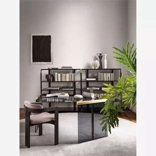 Italian Modern Simple Tempered Glass Transparent Desk Creative Writing Desk Desk Designer Reception Desk