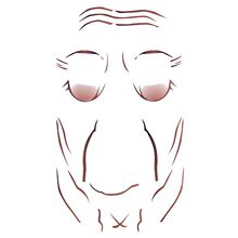 皱纹纹身贴欧美外贸定 制来图来样生 产跨境水转移脸贴纹身贴