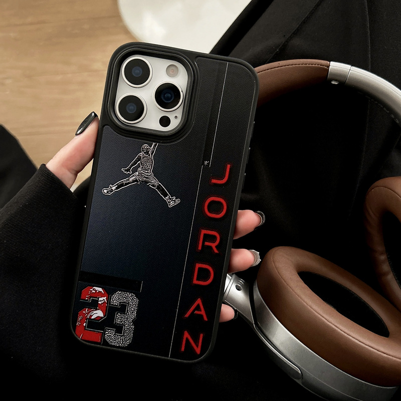 Jordan for Apple 16promax phone case iphone15promax frosted all-inclusive 14 black 13 tide brand