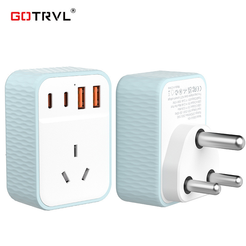 New Australian Standard to Large South African Conversion Plug Fast Charging Small Plug Australian Standard to American, Japanese and European Standard Socket Converter