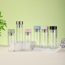 跨境加厚底双层玻璃杯活动商务水杯茶杯会议活动广告促销礼品杯子