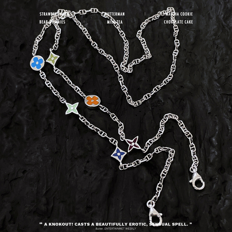Trendy New Fashion Colorful Dreamy Floral Embellished Glasses Chain Necklace Fashion Eye-Catching Colorful Color Collision Trendy New Fashion Colorful Dreamy Floral Embellished Glasses Chain Necklace Fashion Eye-Catching Colorful Color Collision