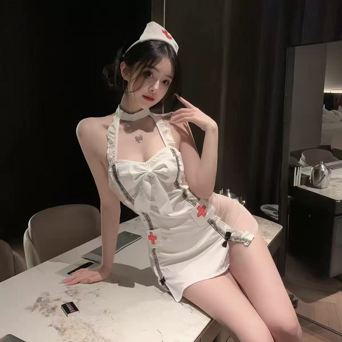 Night Wind Halloween Horror Scary Silent Hill Nurse Mask Props Party Prom Cosplay A32