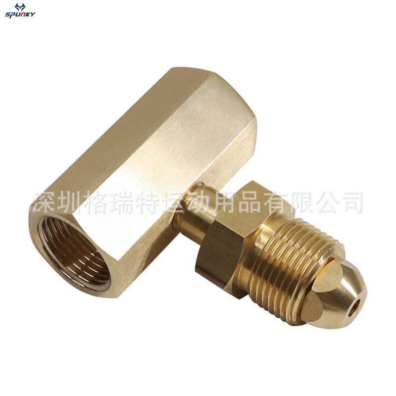 跨境亚马逊供应三端CGA580氩气T型接头铜转接头气瓶转换接头T-92