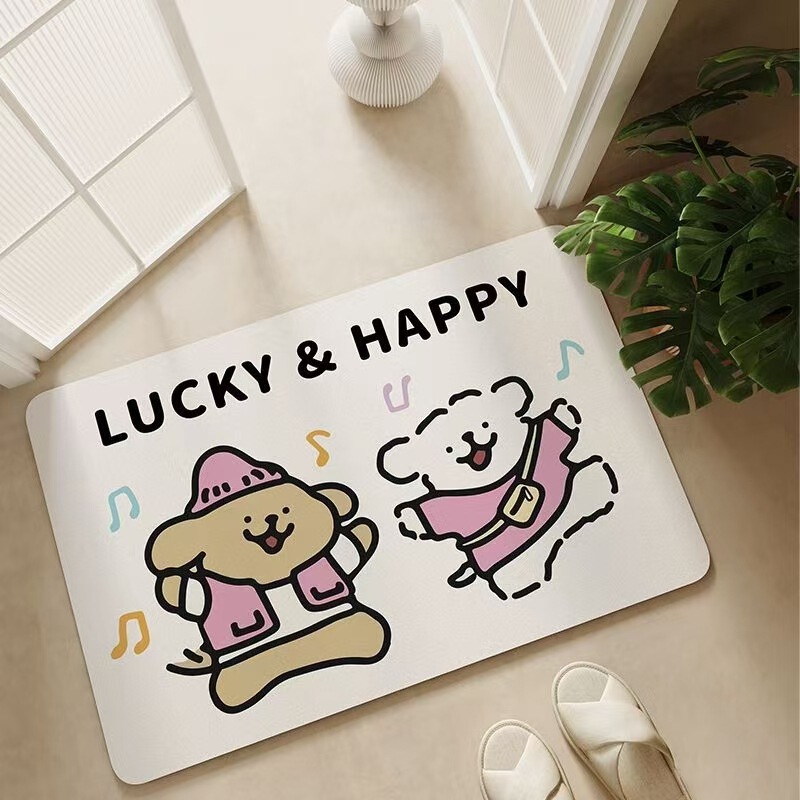 Customized Bathroom Floor Mats, Bathroom Stain-Resistant Absorbent Mats, Entrance Door Diatom Mud Floor Mats, High-End Bathroom Foot Mats