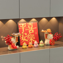 招财猫锦鲤入户玄关钥匙收纳托盘摆件鞋柜乔迁新居之喜装饰品礼物