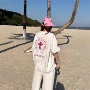 夏季字母宽松小众t恤