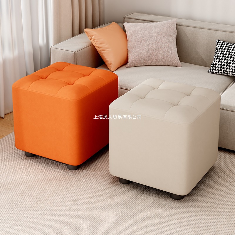 Sturdy Small Stool with Soft Cushion for Living Room, Low Stool for Home Use, Small Bench for Coffee Table, Children's Stool