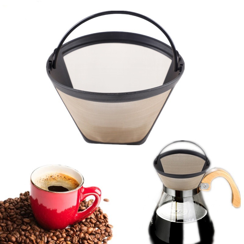 Stainless steel coffee filter hand-brewed coffee pot filter-free filter drip coffee filter funnel filter cup