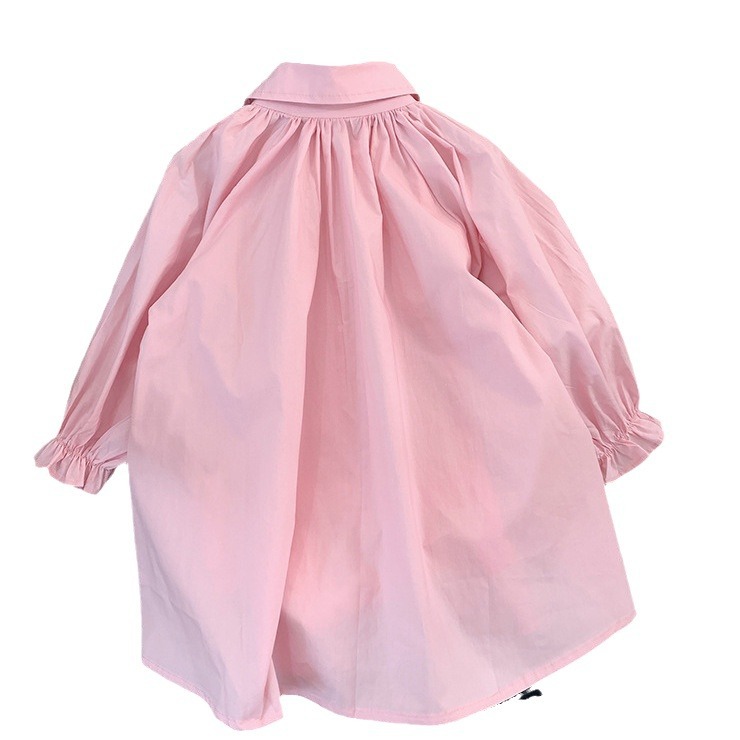 Yumi Cocoa2023 otoño nuevo vestido de princesa occidental vestido de camisa de dibujos animados vestido de camisa de moda para niños