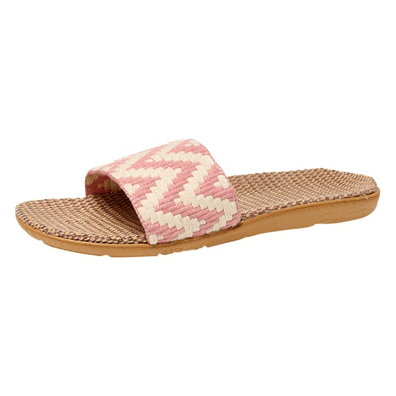 Новые льняные тапочки для внешней торговли, дышащая, впитывающая пот домашняя обувь, легкие бесшумные четырехсезонные сандалии для трансграничной торговли, оптовая продажа