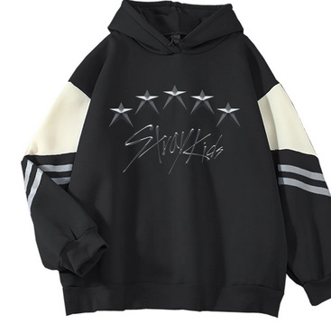 Suministro transfronterizo Harajuku KPOP stray kids álbum sudadera de manga larga empalmada sudadera con capucha marca de moda