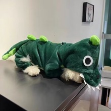 狗狗衣服秋冬款恐龙变身装约克夏保暖四脚衣可爱比熊泰迪幼犬猫咪