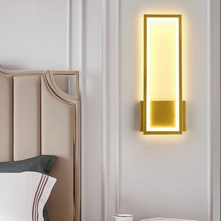 2023 New Wall Lamp Bedroom Bedside Lamp Modern Casual Aisle Lamp Internet Celebrity Light Luxury Living Room Background Wall Lamp