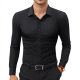 Cross-border Amazon Men's Stretch Non-ironing Non-marking Shirt Men's Long-sleeved Spring and Autumn Young and Middle-aged Handsome Trendy Shirt