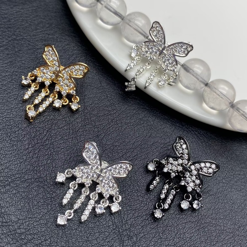 蝶のフリンジDIY14Kクリスタル文玩ブレスレットオリジナルアクセサリー、ダイヤモンド付き、高色保持ビーズ、中国風|undefined