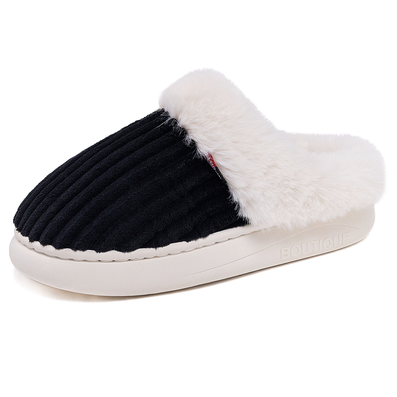 Zapatos de algodón de invierno de mujeres zapatillas de peluche de algodón zapatillas de interior zapatos de peluche cómodos y cálidos
