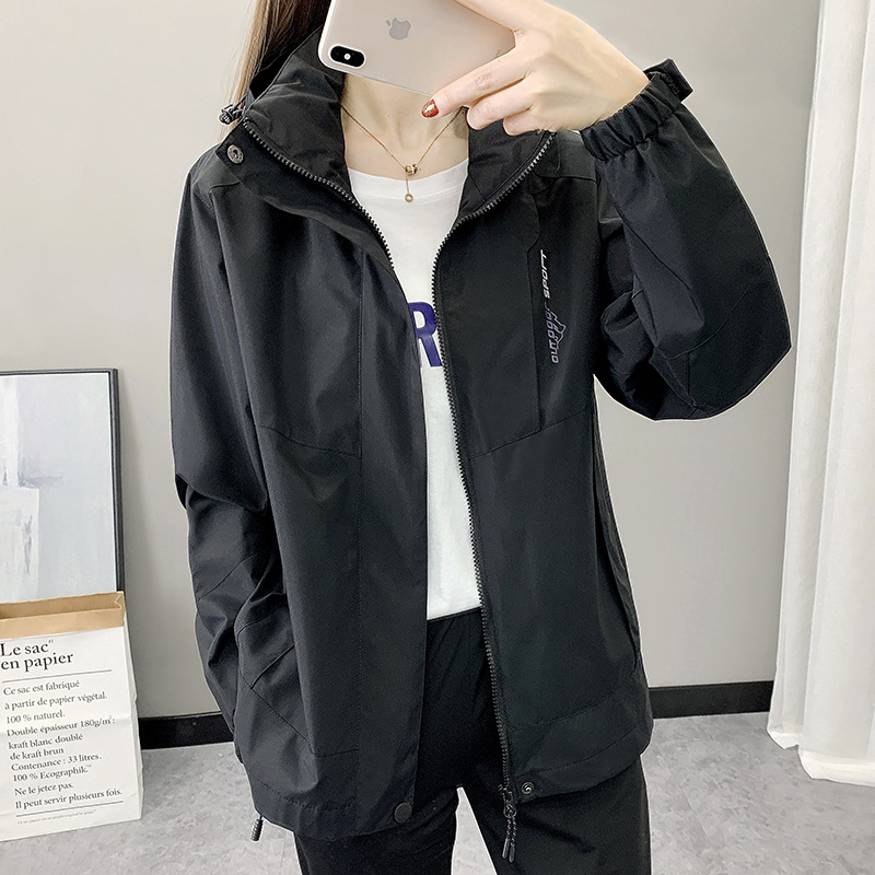 Primavera y otoño al aire libre chaqueta de ropa única pareja de una sola capa delgada chaqueta de montaña para hombres y mujeres
