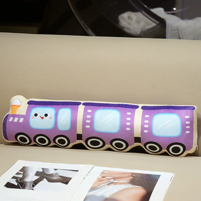 Oyuncaq yastıqlar, Car Fire Truck Pillow - 6017cm-purple-train-03kg-dimensions-as-shown-in-the-picture