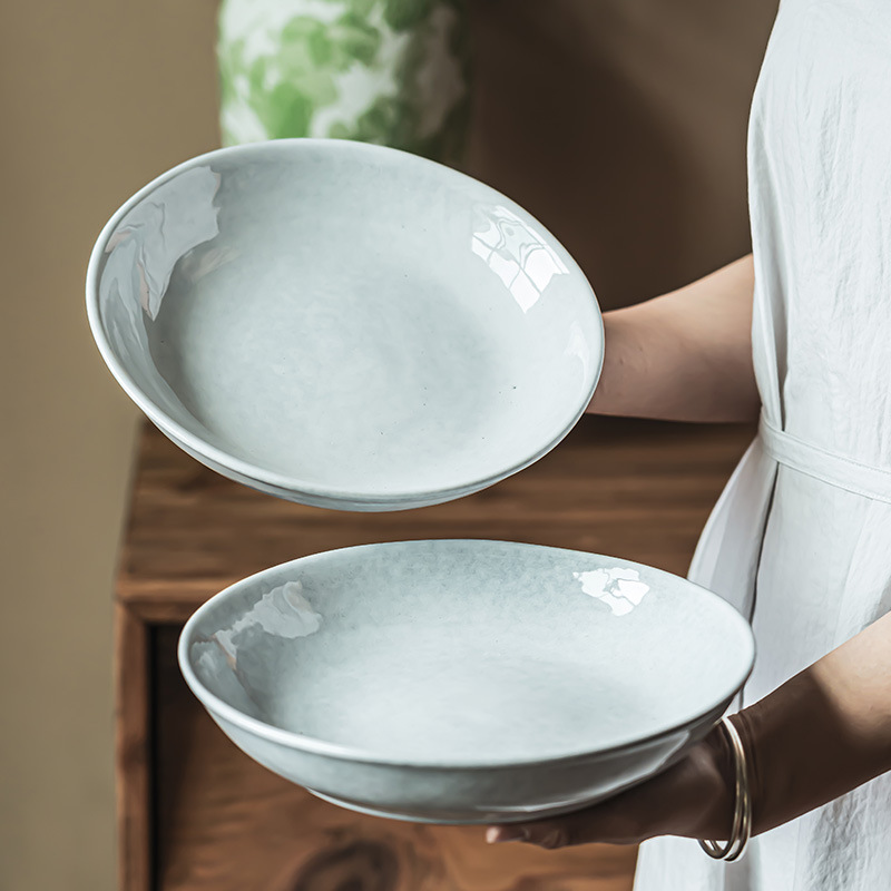 Tazón abierto retro vajilla de cerámica tazón de sopa hogar tazón de verduras tazón de ramen tazón de ensalada Internet Celebrity Bowl al por mayor Jingdezhen