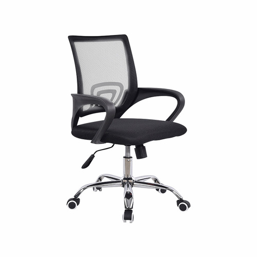 Foshan commercial office furniture ergonomic lifting and rotating black mesh staff office chair computer chair wholesale