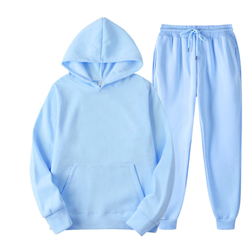 Men's sports suit for autumn and winter, fleece hooded sweatshirt and casual pants two-piece set, fashionable urban men's sportswear Men's sports suit for autumn and winter, fleece hooded sweatshirt and casual pants two-piece set, fashionable urban men's sportswear