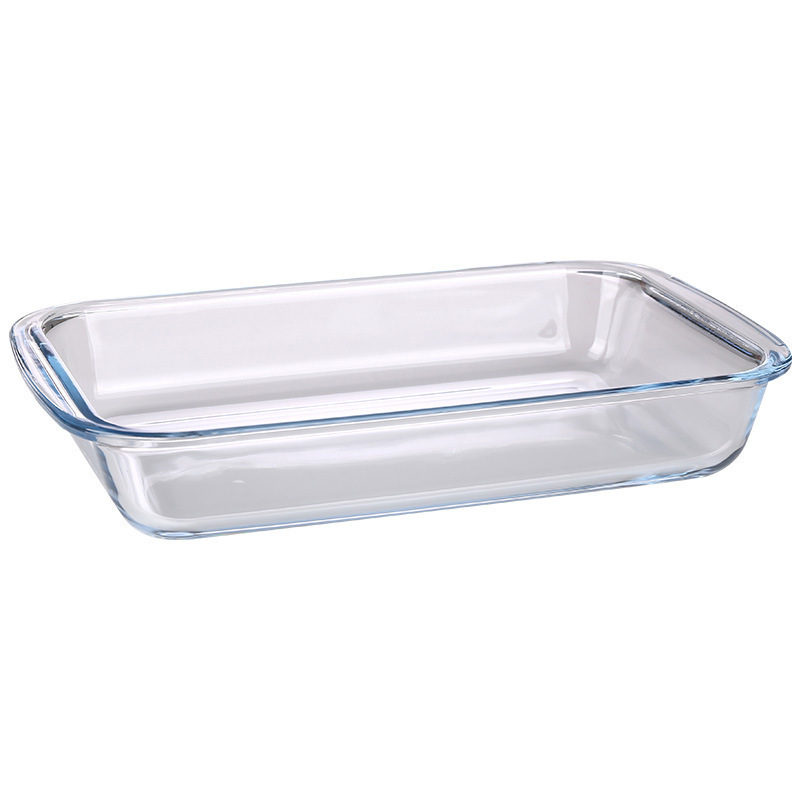 Placa de horneado de vidrio para hornear horno de microondas resistente al calor, placa de pescado doméstica especial, placa de arroz de vidrio de alto boro, placa de frutas