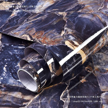 跨境 外贸自粘仿大理石纹翻新贴纸防水防油背景墙壁纸厨房pvc墙纸