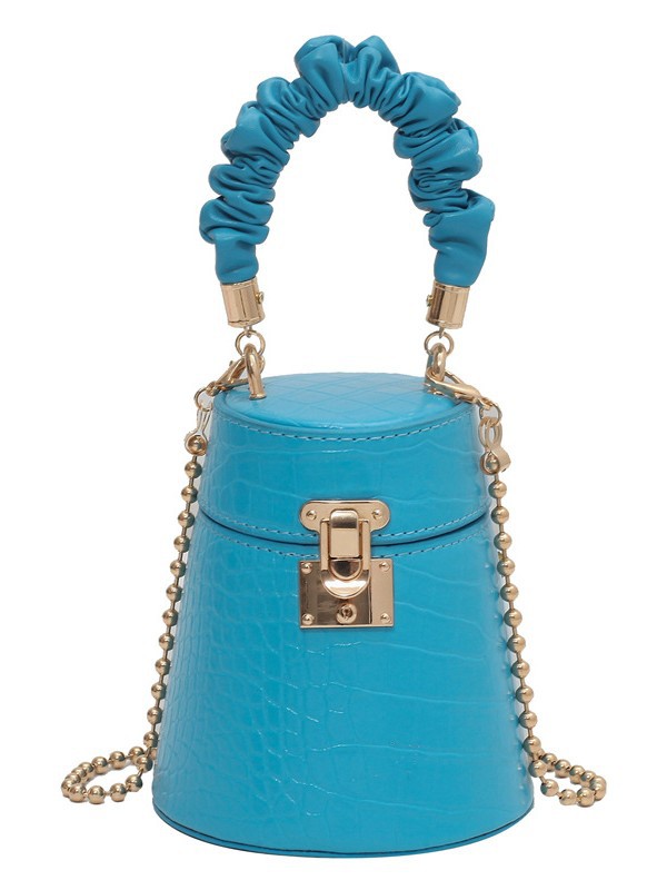 Bolso de mujer transfronterizo 2025 nuevo cocodrilo bolso de cubo bolso de hombro de cadena de moda europea y americana bolso de mano popular en línea