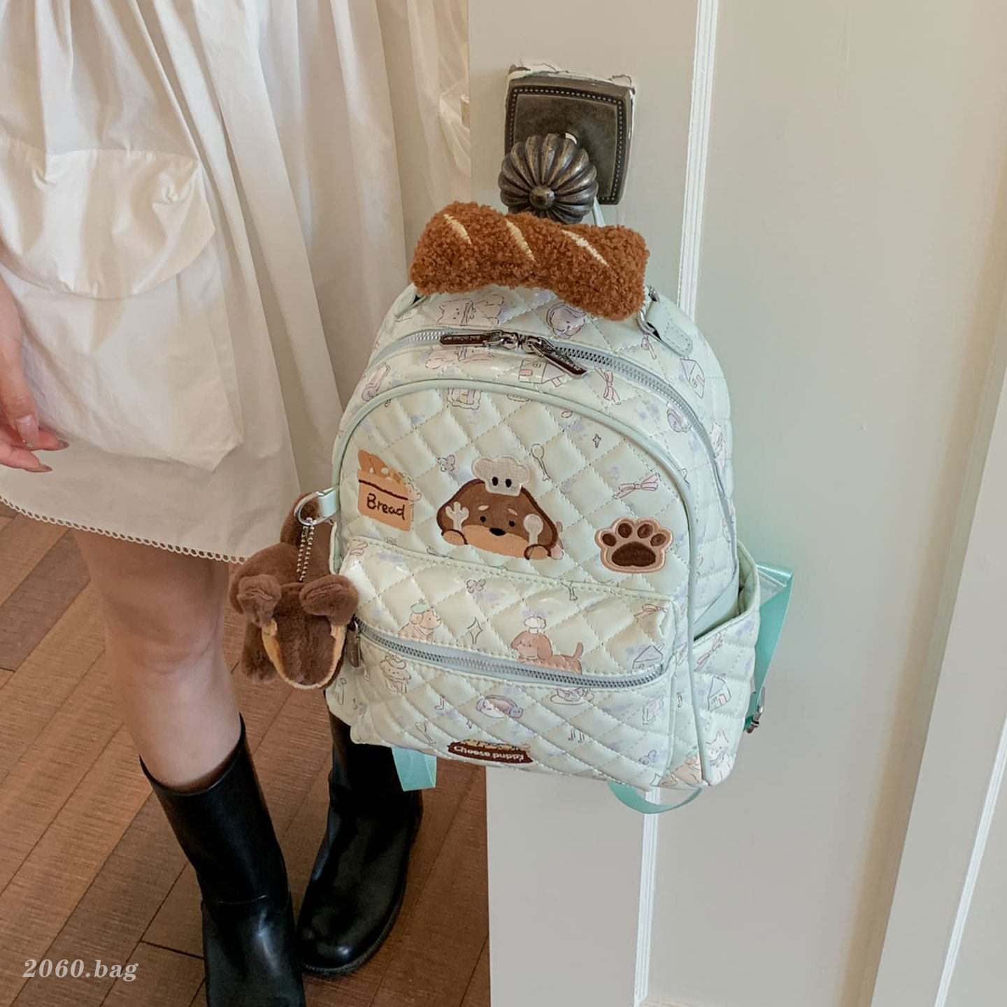 Mochila popular nueva mochila encantadora estudiante de clase 2026 caricatura de perro grande capacidad