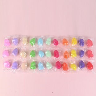 Factory wholesale beauty makeup egg opp bag transparent bag puff gourd water droplets oblique cut puff wholesale wet and dry